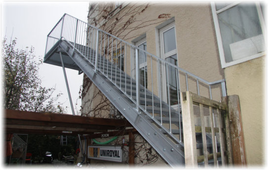 Feuerverzinkte Balkon Treppe